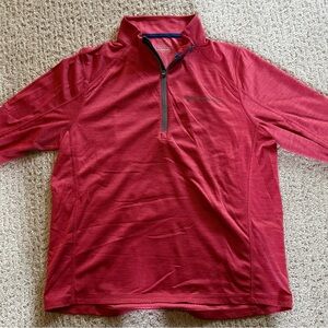 Red Quarter-Zip Pullover